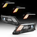 Black LED Projector Headlights Headlamps Left Right A105