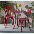 Lipstick Red Cast Aluminum Bistro Set O255