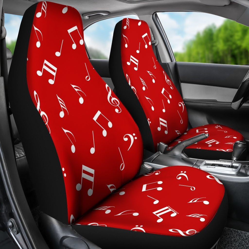 Red Microfiber Car Seat Covers Set of 2 W164