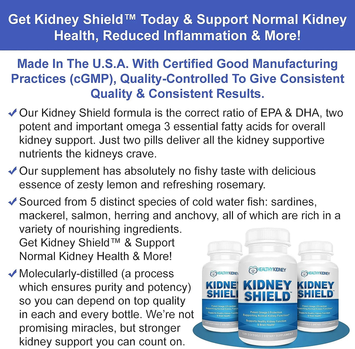Kidney Detox Supplement 120 ct. 3 pack U1377
