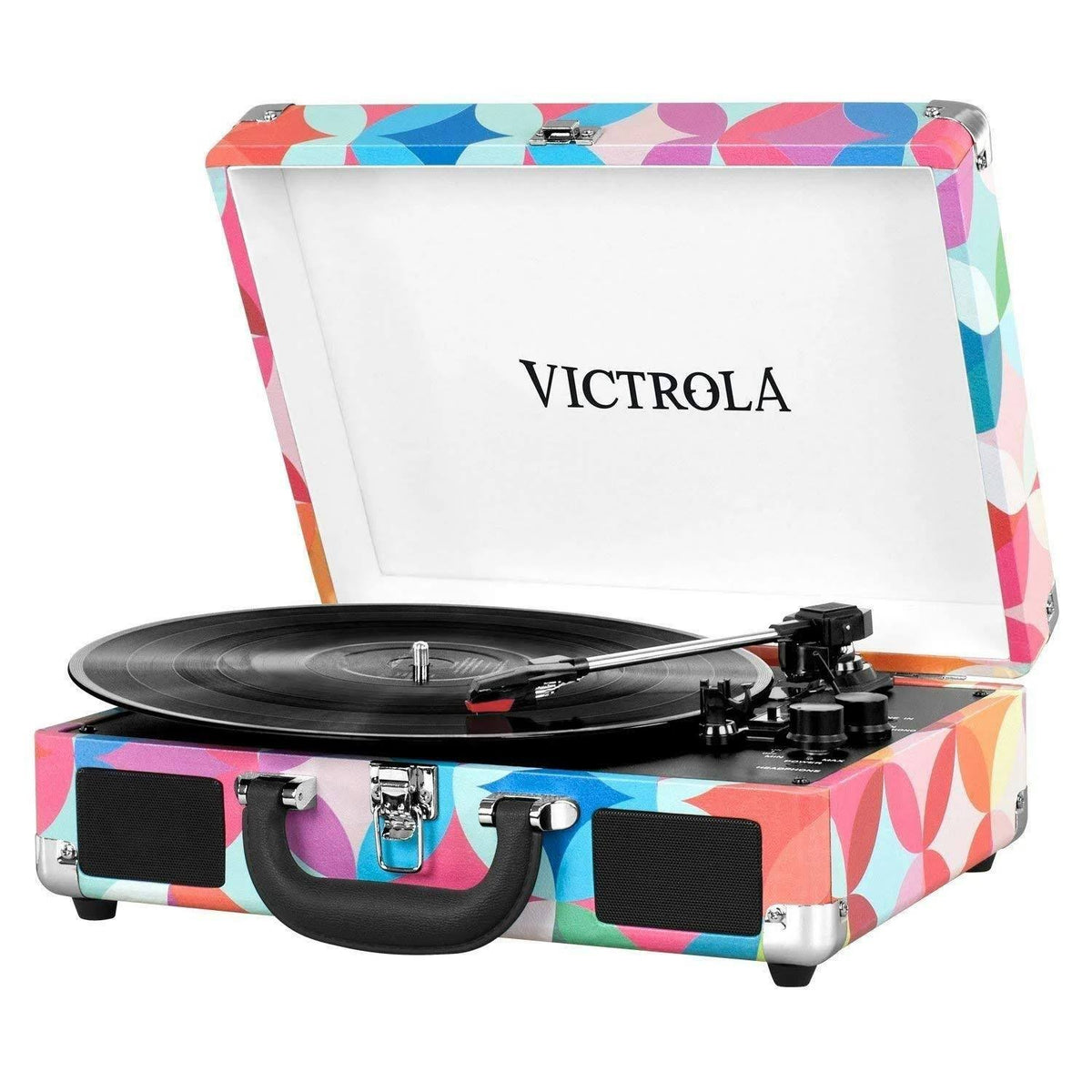 Bluetooth Suitcase Record Player with 3-Speed Turntable X56897