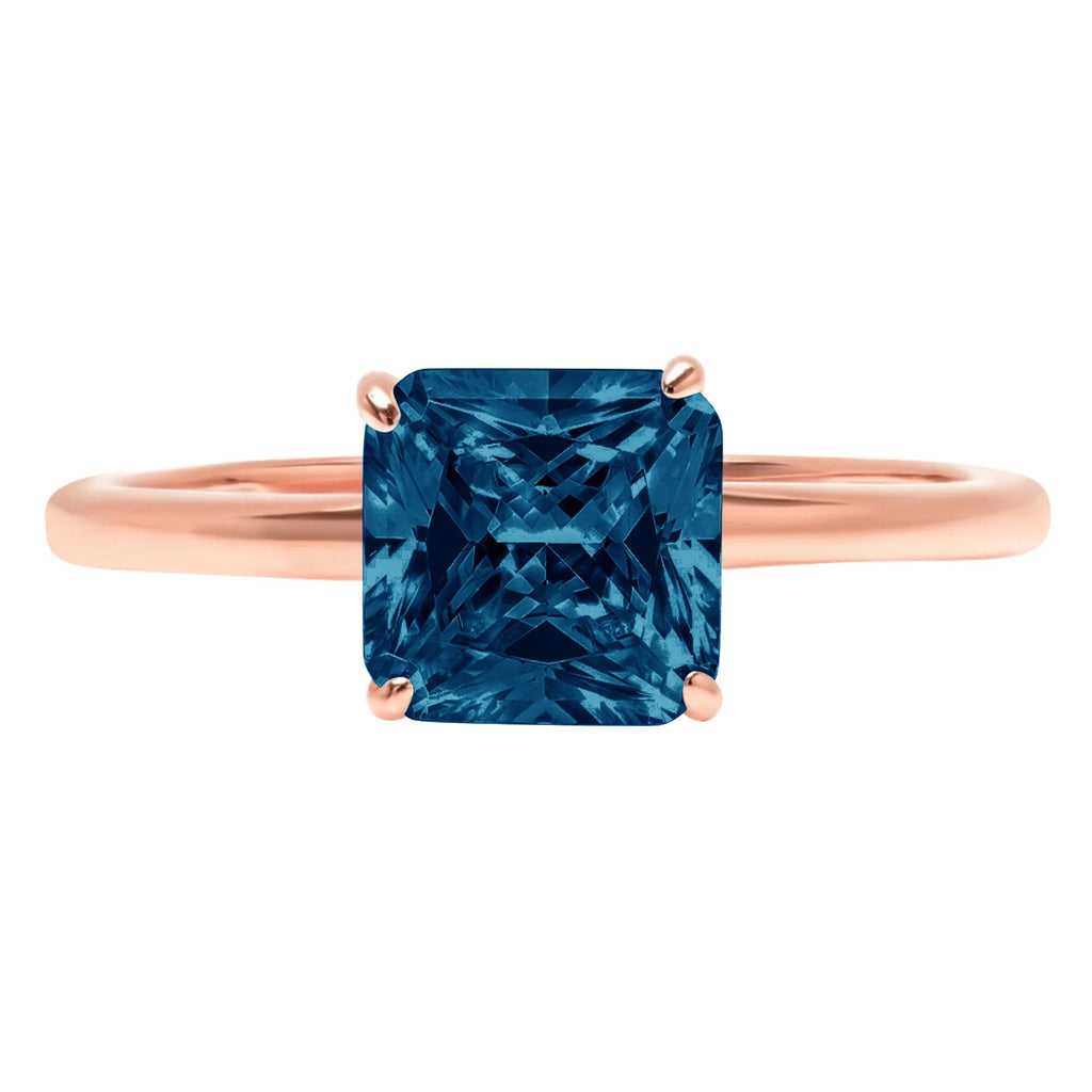 18K Rose Gold Solitaire Ring Q50272