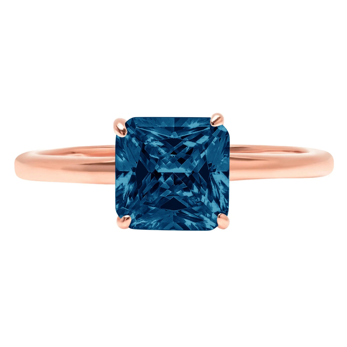 18K Rose Gold Solitaire Ring Q50272
