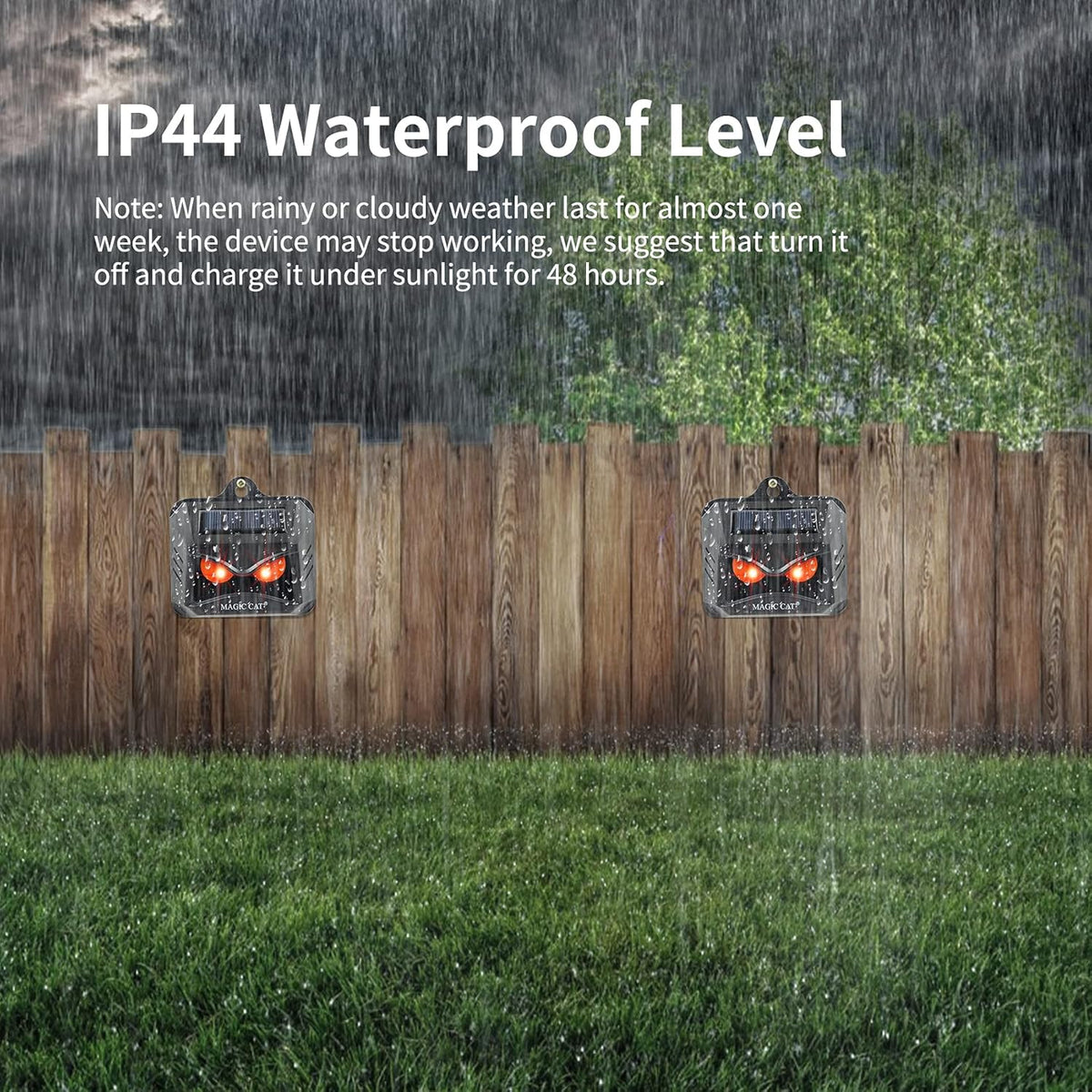 4 Pack Waterproof Solar Animal Repeller with Red LED Lights J452567