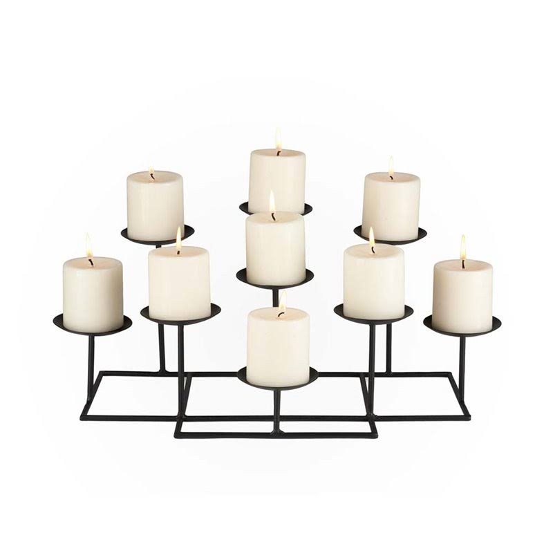 Matte Black 9 Candle Candelabra H5269