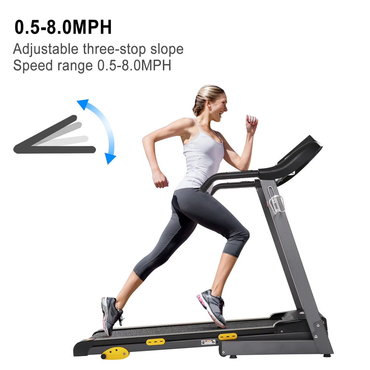 Folding Electric Treadmill with 3 Level Incline F543282