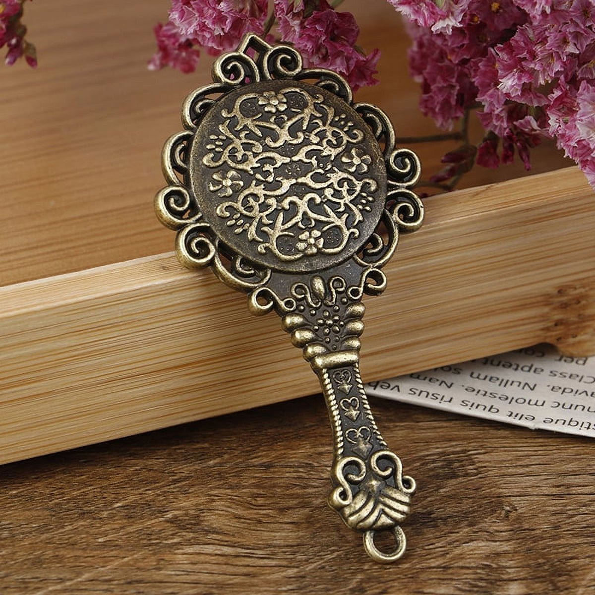 Vintage Metal Frame Mirror Dollhouse Miniature Bathroom Furniture V558613