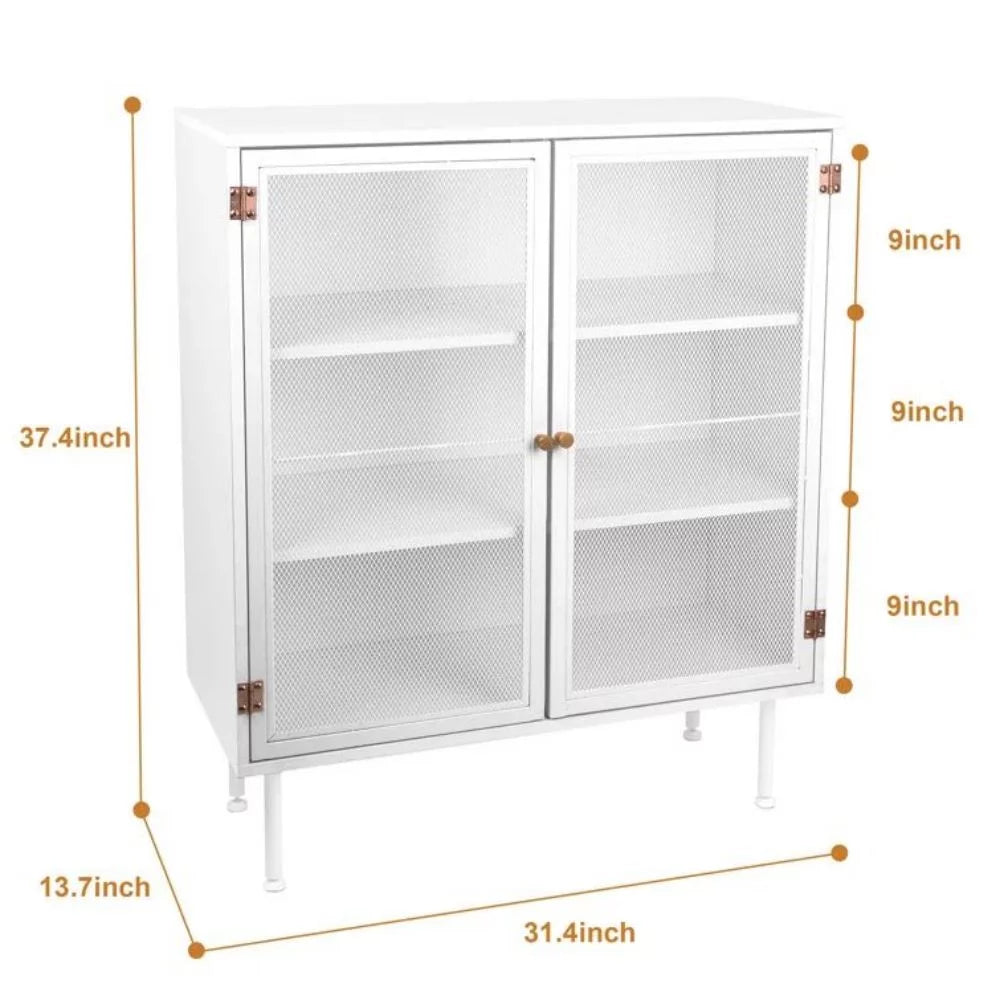 White Sideboard Buffet Cabinet with Storage I307059