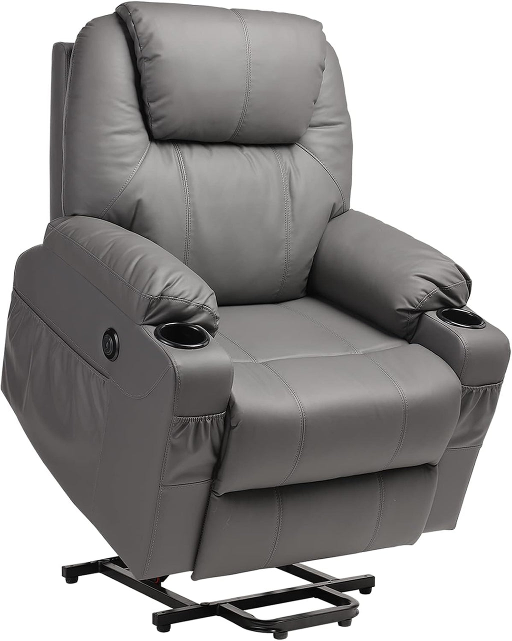 Card Velvet Adjustable Massage Recliner with Cup Holders Y302