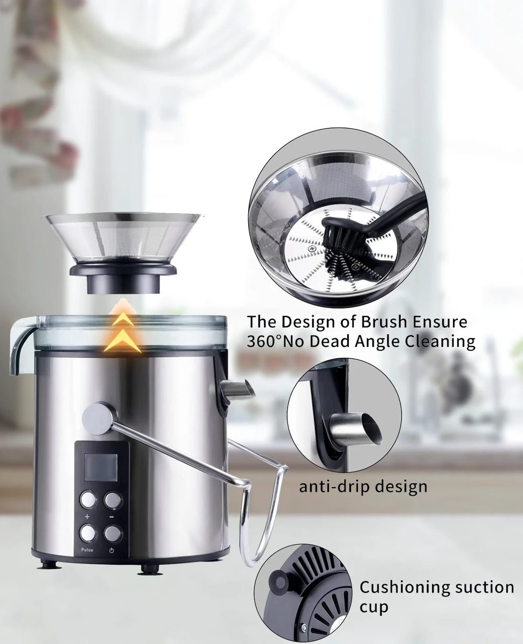 3" Feed Chute Centrifugal Juicer with Stainless Steel Filter I976952