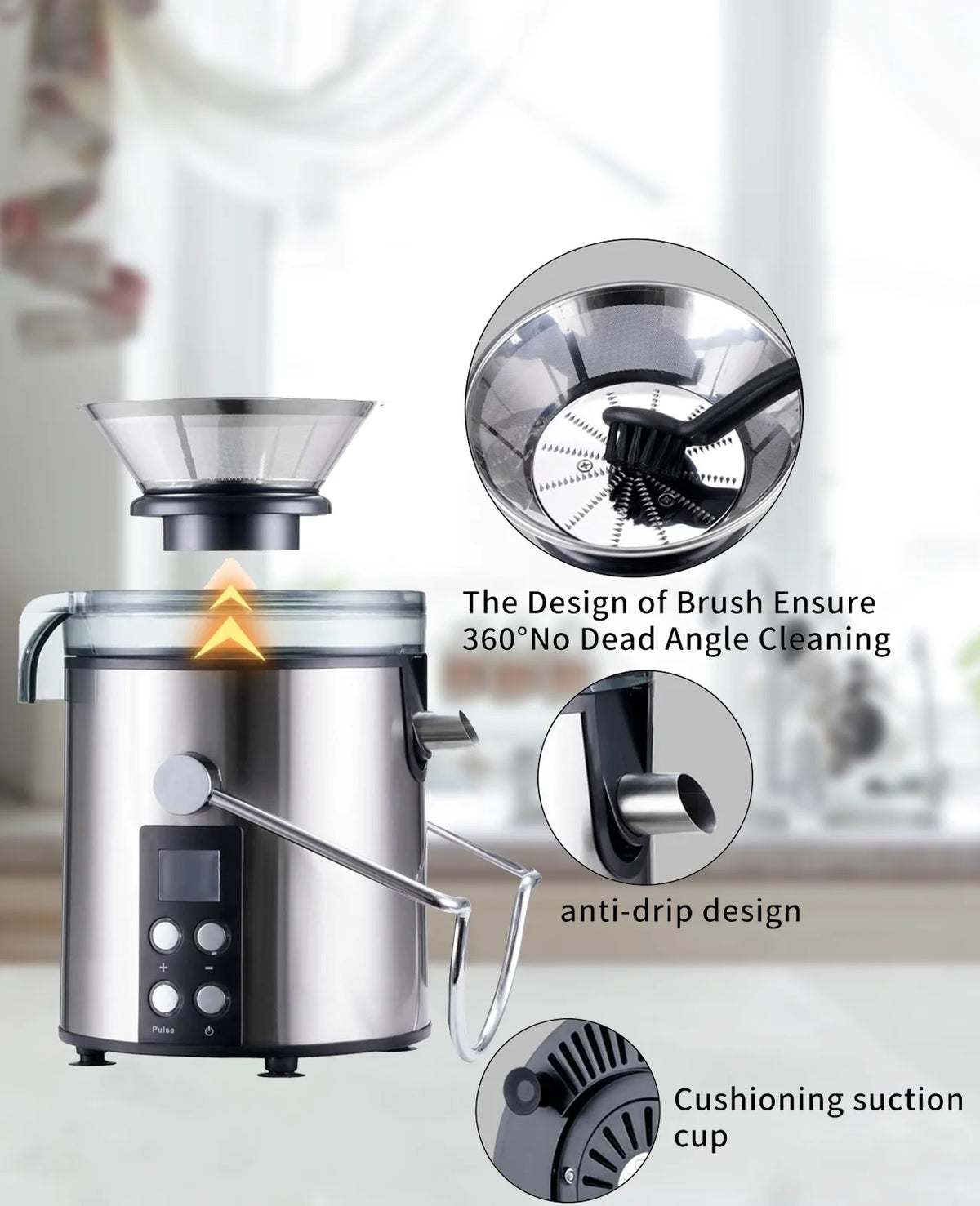 3" Feed Chute Centrifugal Juicer with Stainless Steel Filter I976952