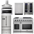 48 Propane Gas Range, Range Hood, Refrigerator, Dishwasher, Wine Cooler, Microwave R18361