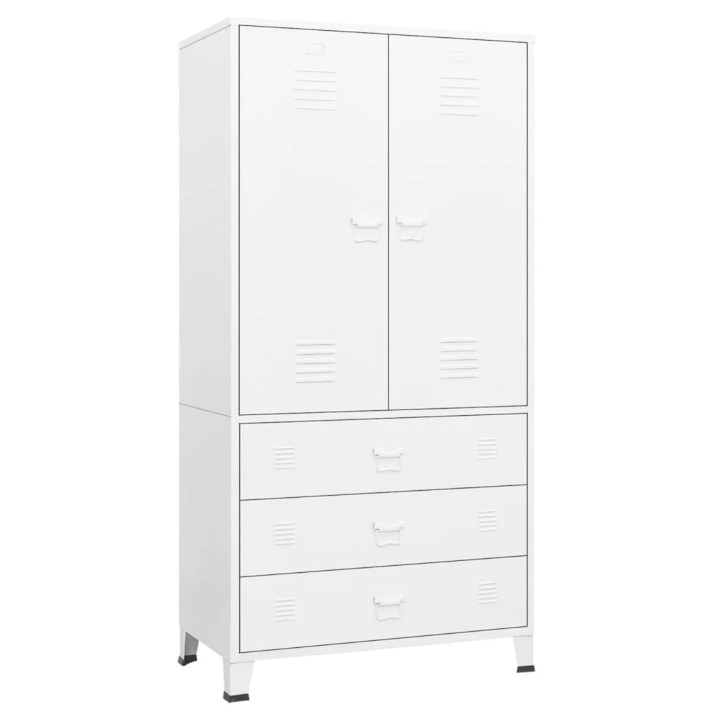 Wardrobe with Hanging Rod, Storage Shelves and Drawers D780