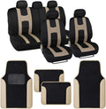 Light Gray Full Set Seat Covers with Car Floor Mats K2337