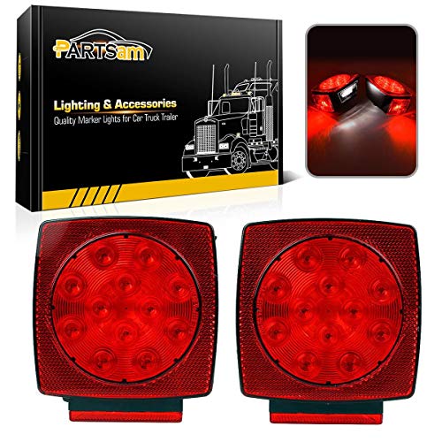 12V Submersible Red White LED Trailer Light Q40335