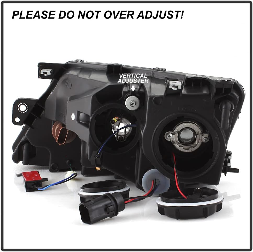 Black LED Projector Headlights Headlamps Left Right A105