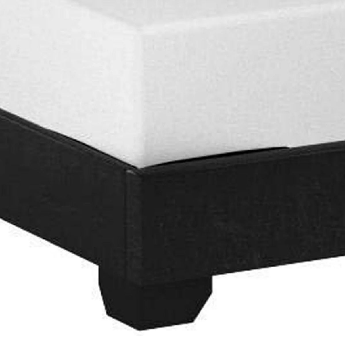 Full Size Black Wood Upholstered Bed S763360