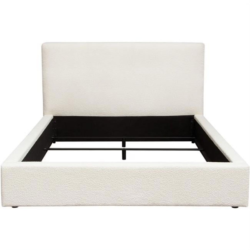 Ivory Boucle Queen Bed O50357