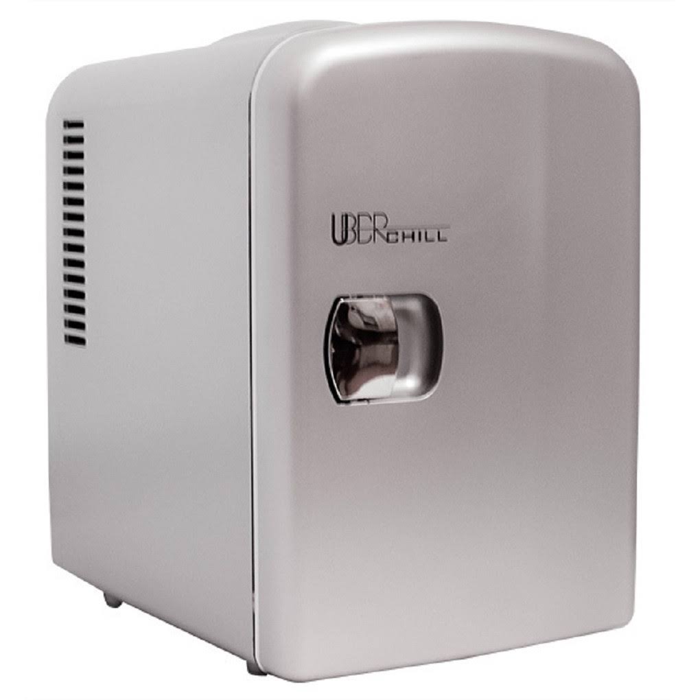 Silver 6-Can Mini Fridge F7688