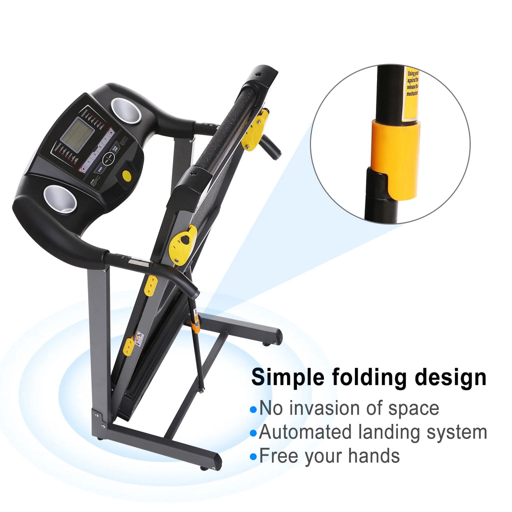 Folding Electric Treadmill with 3 Level Incline F543282