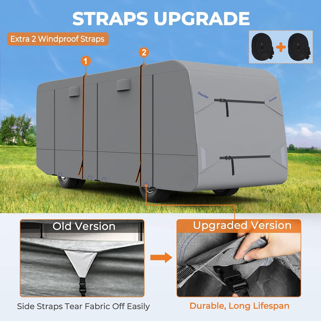 RV Cover Heavy Duty Camper Cover Anti-UV Rip-Stop Breathable E74405