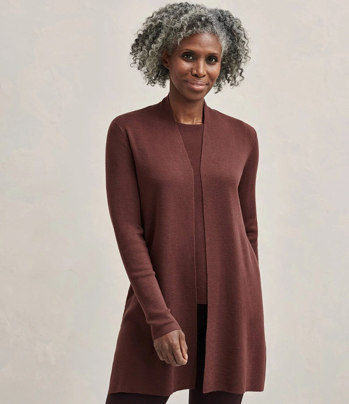 Ultrafine Merino Wool Straight Cardigan W478