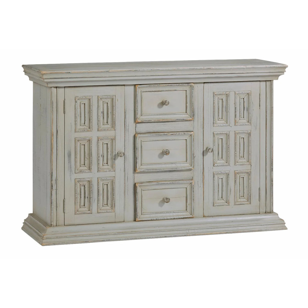 Antique Gray Wood Accent Credenza/Console Q686