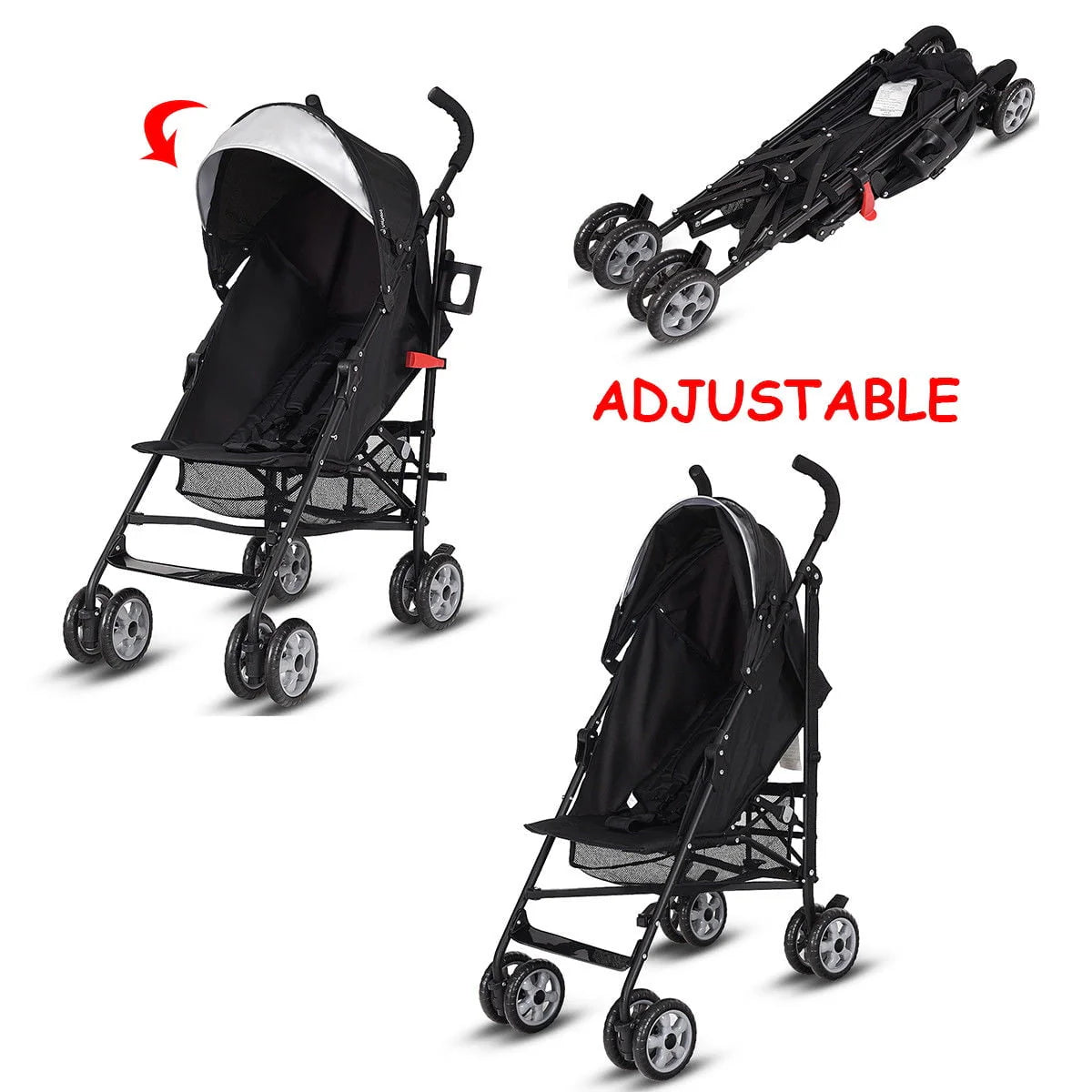Folding Umbrella Stroller With Storage Basket J5390
