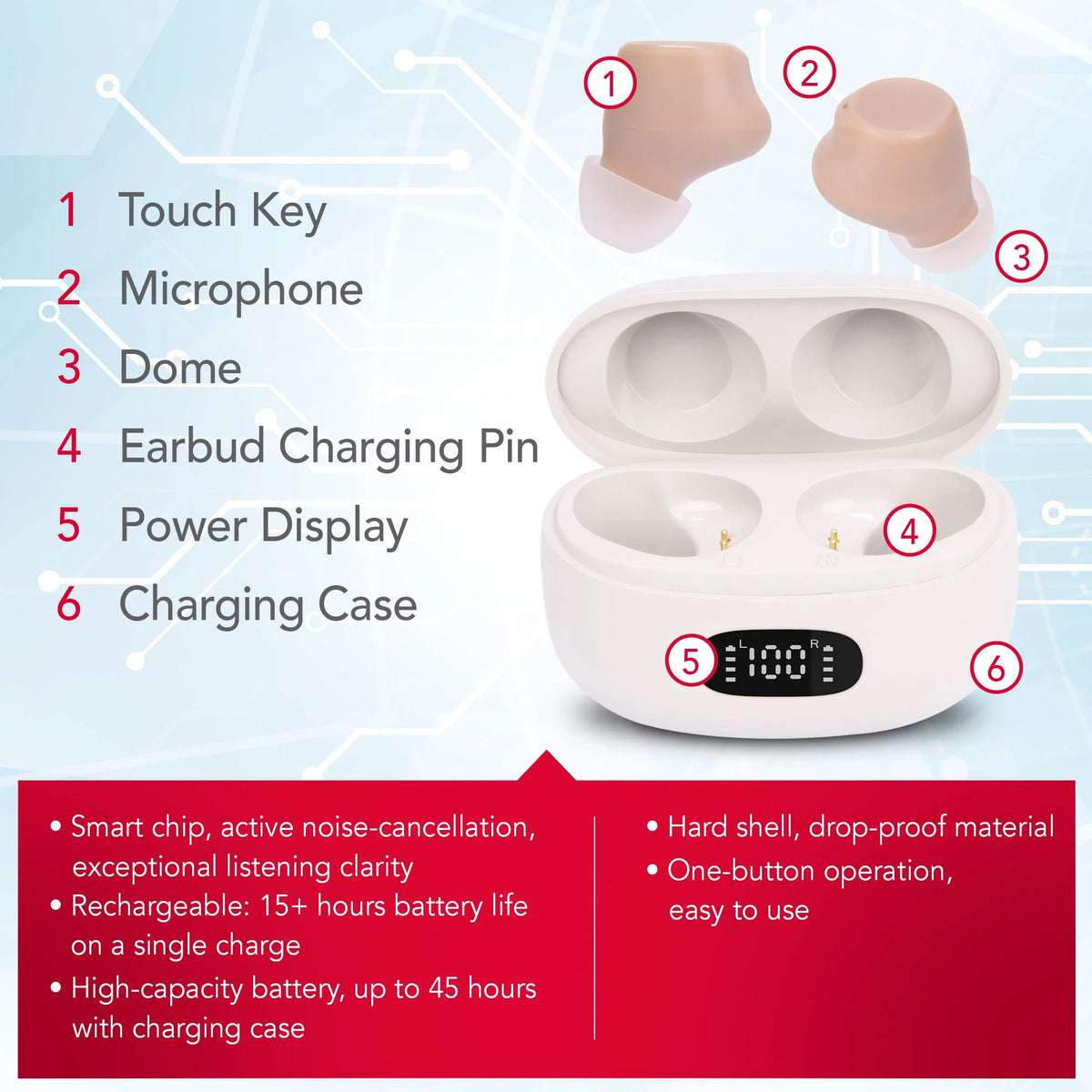 Beige In-Ear Hearing Aids D568018