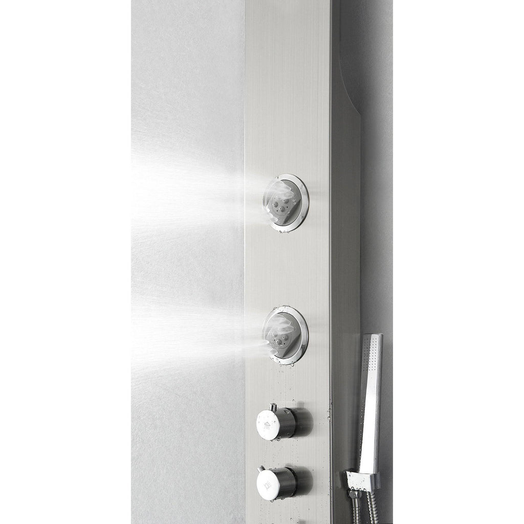 Stainless Steel Thermostatic Shower Massage Panel Q577134