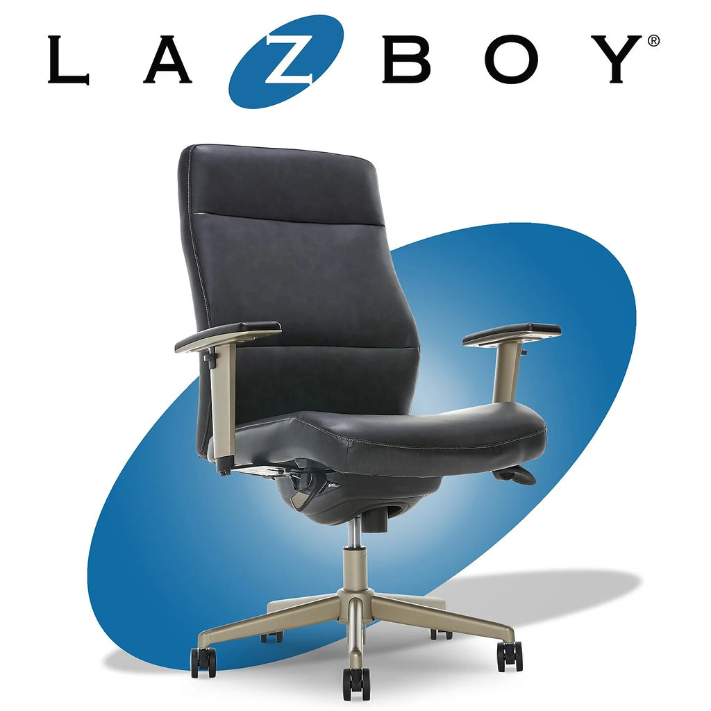 Black Faux Leather Ergonomic Swivel Executive Chair Q3137