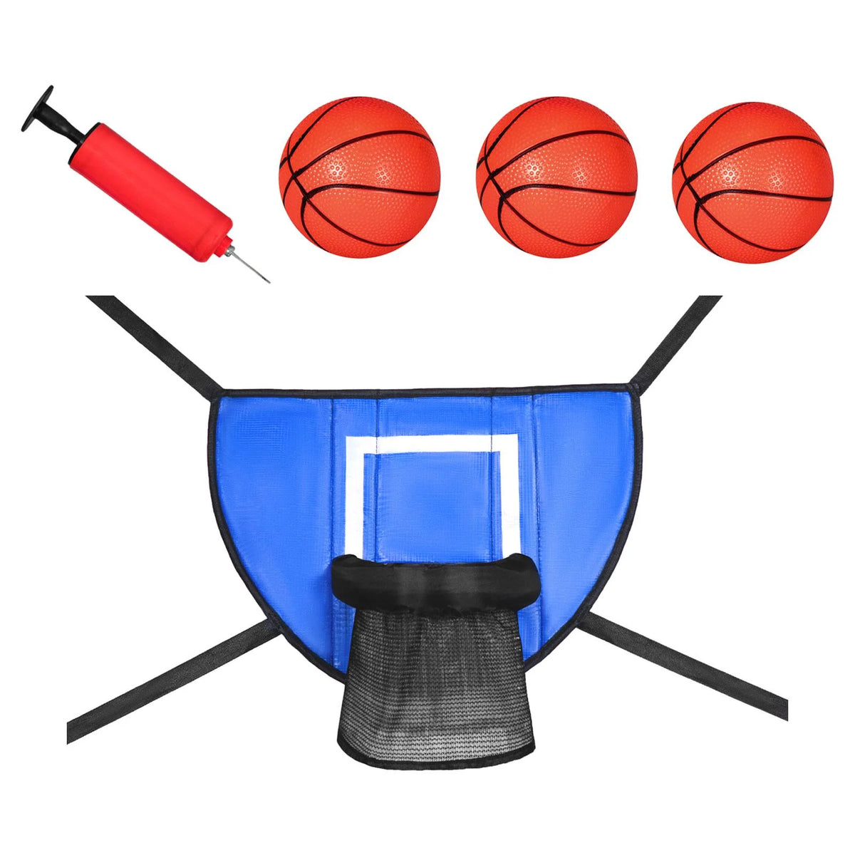 Blue 90x50cm Trampoline Basketball Hoop C64649