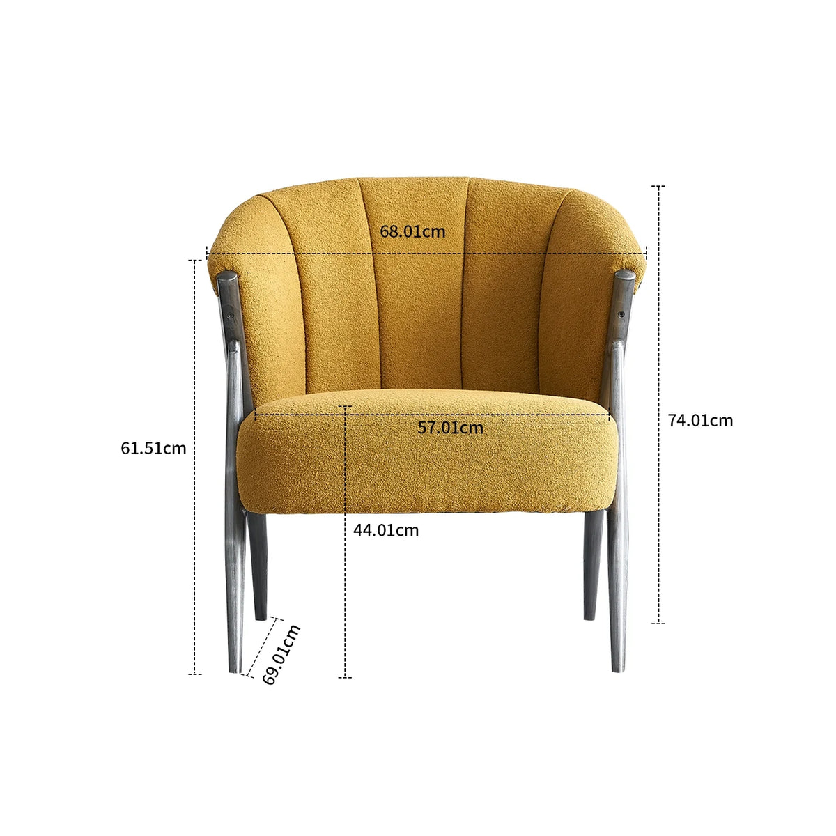 Brown Accent Chair with Wooden Frame I159654