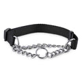 Check Nylon & Chain Dog Collar A532904